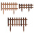 韩曼柯 防腐木栅栏花园园林竹篱笆围栏护栏户外木栅栏栏杆 地上40厘米高（12毫米厚）