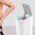 纳仕达智能感应垃圾桶家用自动带盖防水卫生间厕所浴室小空间垃圾筒百搭 DZT-7-2S白【电池款】 【生活防水】窄型设计