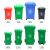 户外环卫大垃圾桶带盖大号垃圾分类垃圾桶大码餐厨公园景区垃圾桶 7天内发货 60L摇盖桶绿色厨余垃圾