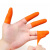 定制手指套防滑加厚橙色护指耐磨乳胶橡胶防护点钞保护劳保胶手指头套 白色防滑【M/中码 】20只装