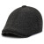 万舰新款中老年帽子通用士秋冬鸭舌帽前进帽老人帽保暖护耳毛呢棉帽 黑色 L（58-60cm）