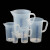 化科 精选优质 塑料量杯食品级加厚PP带刻度烧杯 烘焙工具奶茶 1000ml 蓝色刻线