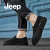Jeep吉普一脚蹬男鞋2023夏季新品老北京布鞋男经典透气百搭休闲板鞋男 黑色(皮鞋码) 43