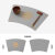 扇形餐桌垫感中式防水防油家用圆桌皮革商用隔热垫定制中餐垫 灰色-小号27*43