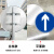 环岛行驶交通全标识标志牌单向建议鸣笛低限速0环形路口前方左 B-03平面铝板2 50x50cm0