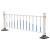 适用于城市道路护栏 市政公路隔离栏杆锌钢护栏围栏80cm高（1立柱+3米护栏） 60cm高立柱