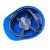 曼德锐安全帽工地男国标abs加厚透气夏施工玻璃钢头盔领导工程定制印字 豪华三筋款（蓝色）（按钮）