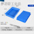 塑料方盘长方形盒子周转箱方盒零件盒方形塑胶盆浅盘黄粉虫饲养箱 7号蓝色450x295x55mm