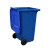 120L垃圾桶环卫垃圾桶100L小区户外公园大号有盖塑料垃圾桶加厚 蓝色加厚240L 660*590*1000