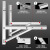 桂满枝空调专用不锈钢外机支架加厚三角架1p1.ppp匹-10匹空调支架 匹不锈钢支架+拉爆螺丝 6*拉爆