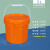 pp广口桶5升L塑料桶酒酿桶透明打包桶热汤密封外卖桶家用储物桶水桶 5L-橘色