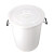 得豫工品 大号塑料圆桶 圆形收纳桶 大容量酒店厨房垃圾桶储水桶 白色无盖280L