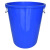 大号圆形带盖家用储水桶食品级发酵酿酒塑料水桶工业耐酸 碱消毒桶 T60无盖装水115斤 蓝色