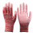 瓦工手套 PU浸塑胶涂掌涂指 尼龙劳保耐磨工作防滑 劳动干活薄款 红色涂掌手套(24双) S