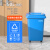 大号户外环卫垃圾桶分类大容量商用室外移动餐饮带轮子带盖240L升 50L蓝色 带轮(YYN款)