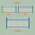 铁朝代 锌钢护栏厂区围墙围栏小区围墙防护栅栏室外铁艺栏杆 加厚款1.2米高立柱1根