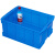 华科扬创 加厚塑料周转箱蓝色长方形大号工业用方箱物料盒箱五金收纳整理框 44号箱63*41.7*11.2cm