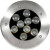 誉翊 led圆形埋地灯 广场公园埋地景观灯工程照明灯嵌入式地理灯LX 3W绿光（90mm）1个
