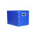 适用于中空板纸箱现货中空板搬家箱大容量防水纸箱魔术贴中空板折 宝蓝 塑胶扣手 400*300*300mm