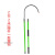 绝缘救援钩电力高压救生钩10KV救生勾施工防护35KV防触电打捞工具 绿杆2节2米