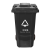 威佳环卫垃圾桶大号加厚酒店小区商用垃圾桶带盖上海标准物业桶 黑色干垃圾240L（挂车款）