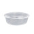 鸣狼 加厚餐盒 透明塑料碗 打包外卖饭盒 快餐具汤碗带盖 1500ml圆形透明（50套带盖）