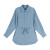 法鲁格春秋季2024年新款设计感小众法式别致复古气质长袖蓝色衬衫女上 蓝色衬衫 S