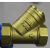 Y形过滤器双内丝黄铜空调增压泵铜质丝口 DN15 四分大体 116克