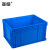 亚岳塑料周转箱欧标EU箱加厚物流箱汽配收纳整理零件盒养龟养鱼储物箱 蓝色无盖600*400*340