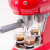 SMEG ECF01+CGF01进口半自动咖啡机磨豆机套餐组合美式复古家用意式咖啡机蒸汽一体 中国红套装【ECF01+CGF01】