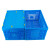 JGY2482 塑料折叠 周转筐 蓝色加厚果蔬配送摺叠框 塑胶可带盖拆叠周转筐600*400 600*400*250mm（无盖） 周转箩