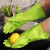 CT施达丁腈手套 无味加厚耐用防滑防水 家务厨房洗碗洗衣 乳胶橡胶手套橙色大码10双TM-RG 6097L/O（10）