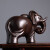 艺永轩木雕大象摆件 红木实木木质办公室桌面木象摆件 木头木制工艺品 黑檀木 长38-宽19-高25厘米 一对