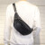 酷奇袋鼠（KUQIDAISHU）时尚韩版潮男胸包简约软PU皮斜挎腰包休闲运动男士包背包 黑色