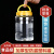 适用于加厚蜂蜜瓶塑料瓶透明空瓶大泡菜坛子杂粮零食收纳盒密封罐 红盖3斤蜂蜜瓶(装水2斤)1个 送PP内盖