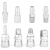 定制适用C式自锁快速接头气动空压机气泵软管快插气管工具木气公母快插 PF20