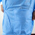一次性工作服白大褂无纺布防尘养殖厂实验室参观服加厚 XL(170-175) PP蓝色橡筋袖魔术贴款