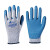 星宇A676优耐保耐用耐磨防滑透气乳胶压纹防护手套建筑钢筋工手套 蓝色耐脏型12双/包