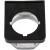 22mm按钮保护罩翻盖开关防护座方形孔标识牌背扣式黑色平钮带弹簧 按钮透明平钮保护罩22mm