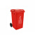 永耀塑业 YY-100A垃圾桶 带轮翻盖塑料垃圾桶100L 红色