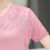 UPFJ老年夏装女60-70岁冰丝t恤短袖宽松针织衫中人上衣薄款打底 R203粉色 M 建议85-100斤