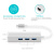 急先锋 USB 3.1 TYPE-C 千兆网卡+3.0分线器威锋方案3口U3HUB 集线器定制 蓝色