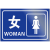 曦润 公共厕所全套标识牌旅游户外公厕男女洗手间卫生间提示标志牌铝板 女厕所 15x20cm