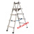 定制可以行走的梯子铝合金人字梯加厚焊接折叠装修木移动程梯 2.4米 7步人字走梯