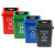 定制适用适用于塑料垃圾分类垃圾桶带盖翻摇盖学校小区工业办公区塑料环卫 玫红色 30升-有害垃圾