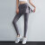 范斯蒂克 运动健身裤女弹力紧身高腰专业跑步裤训练速干瑜伽长裤内置口袋 钛灰色 YZ21013 S