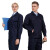 久臻 HCJ810-31 棉质长袖劳保工作服套装加厚男女工作服套耐洗耐穿 藏青色 S 