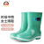 上海牌雨鞋女士中筒舒适PVC耐磨防滑防汛劳保工业防护耐腐蚀耐酸碱食品加工鞋SH559 绿色 40