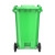 舒蔻 加厚物业小区公用室外环保分类塑料带盖医疗环卫户外垃圾桶酒店 大号商用120L 绿色
