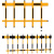 双层栅栏道闸停车场铝合金抬杆小区门升降电动遥控道闸机四方栅栏 捷顺四方黄黑栅栏3米